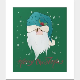 Bearded and adorable Santa Claus Posters and Art